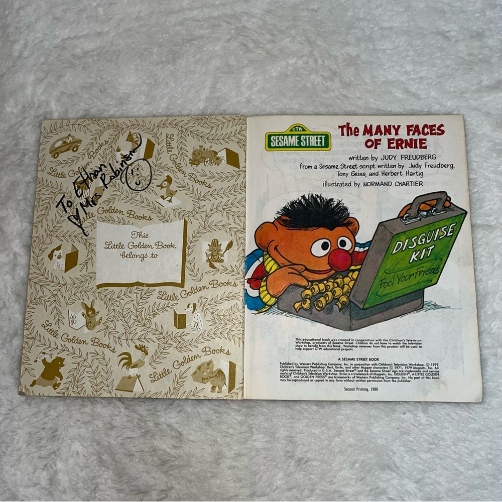 The Many Faces of Ernie Sesame Street a Little Golden Book - Picture 3 of 7